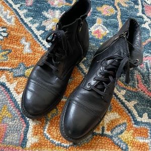 Thursday Boot Company "Major" Men's Zipper/Lace-Up Boot Black Size 7